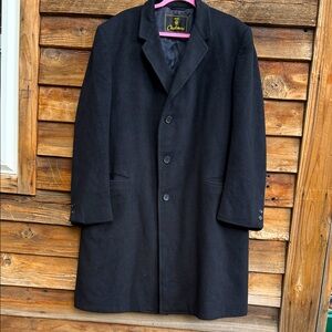 Vintage Black Men's Trench Coat